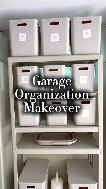 Garage organization and storage 💕 The shelves and cabinet are from IKEA, they are called the KOLBJÖRN
cabinet and shelving unit. 

#garage #garageorgnization #amazonfunds #ikea 

#LTKFindsUnder50 #LTKHome