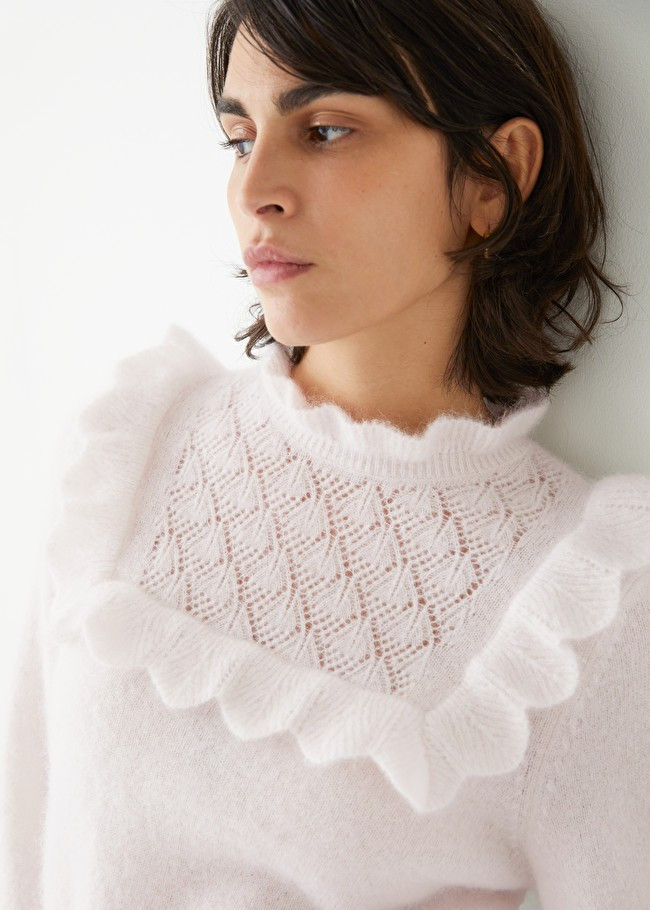Frilled Overlay Knit Sweater | & Other Stories (EU + UK)