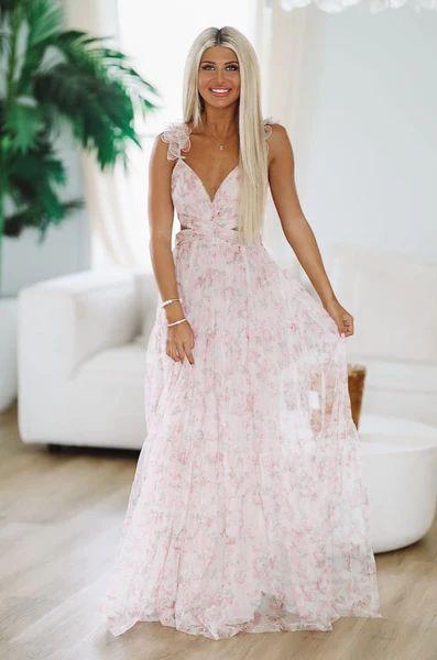 Keeper of My Heart Maxi Gown - Blush Pink | Hazel and Olive