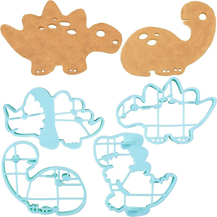 Pancake and Egg Molds - Dinosaur - 4 Pack, Reusable Silicone Pan Cake Non Stick Shaper Cooking Ri... | Amazon (US)