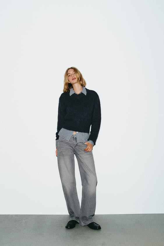 TRF WIDE-LEG LOW-RISE JEANS | Zara UK