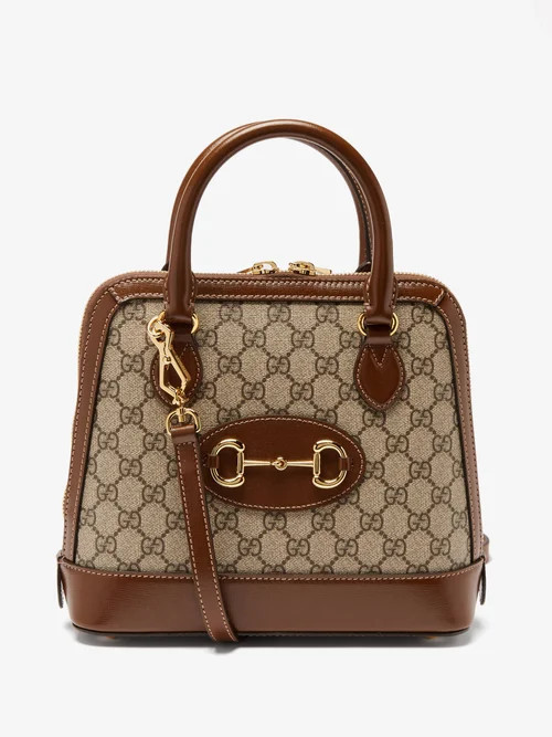 Gucci - Horsebit 1955 Gg-jacquard Canvas Mini Handbag - Womens - Brown Multi - ONE SIZE | Matches (US)