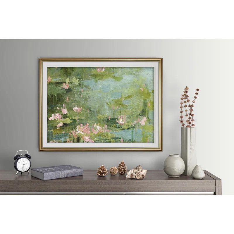 Celadon Waterlilies II Framed On Paper Print | Wayfair North America