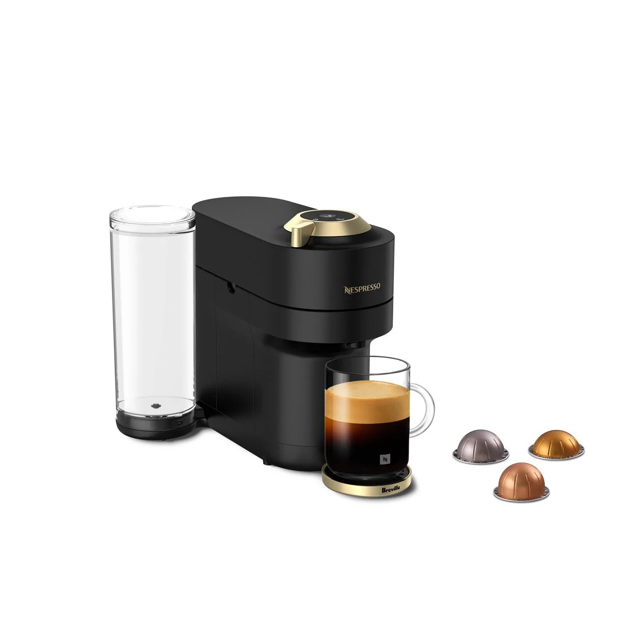Nespresso Festive Vertuo Pop+ Coffee and Espresso Maker by Breville, Matte Black Gold, NESPRESSO ... | Walmart (CA)