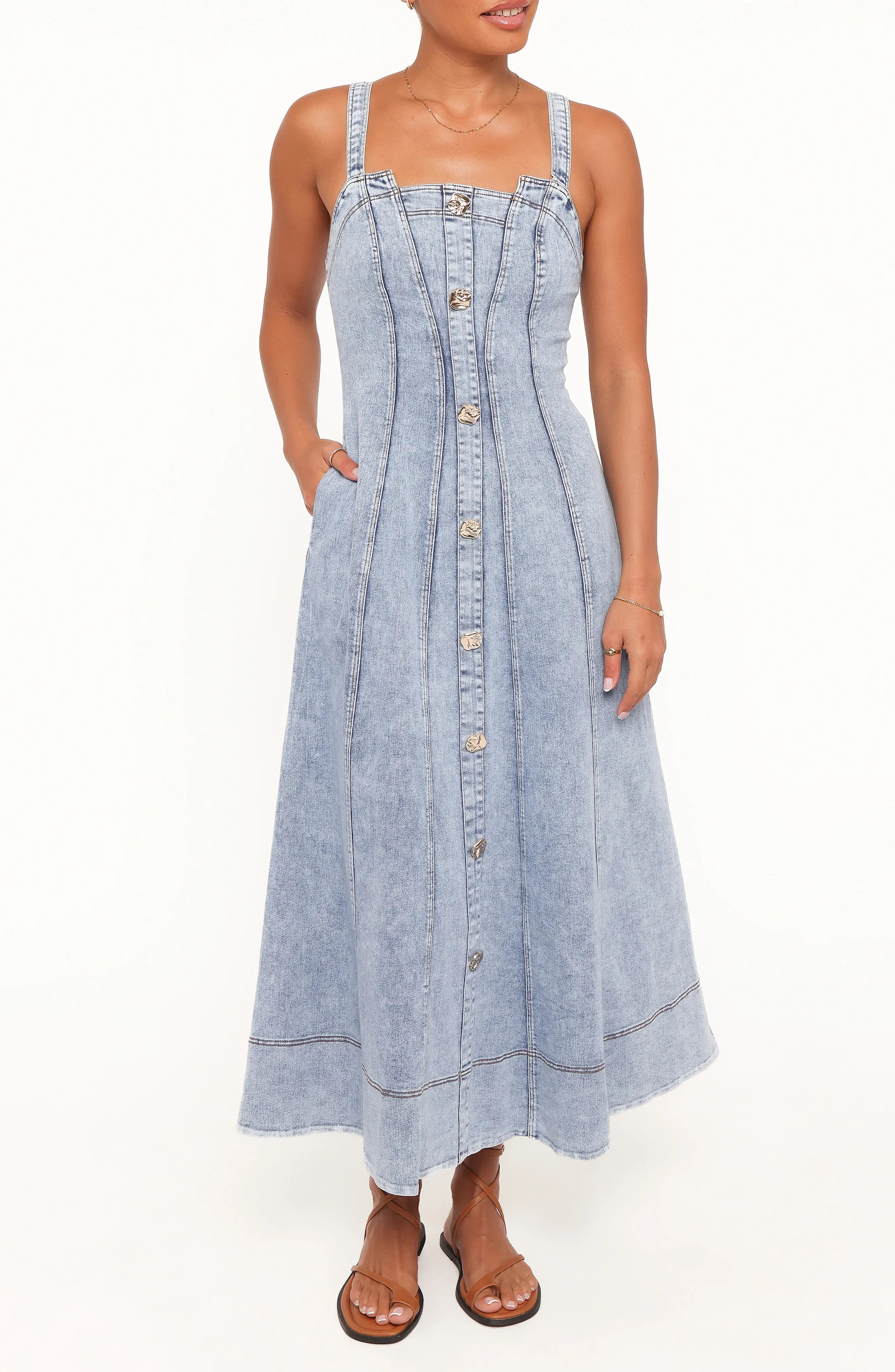 Petal & Pup Katie Button Front Maxi Dress (Women) | Nordstrom | Nordstrom