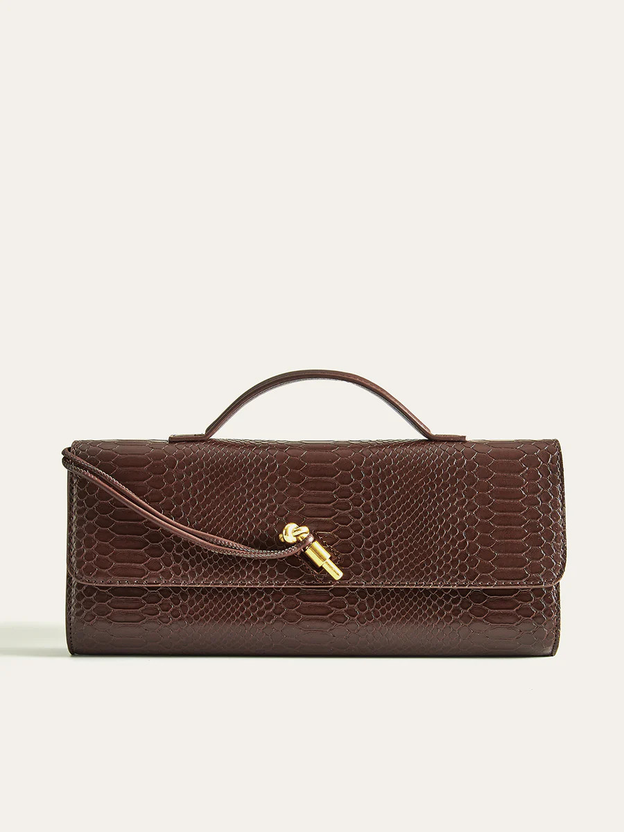 Crocodile Embossed PU Leather Bag | Commense