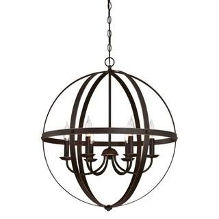 Westinghouse Stella Mira 6-Light Oil Rubbed Bronze with Highlights Chandelier 6328200 | The Home Depot