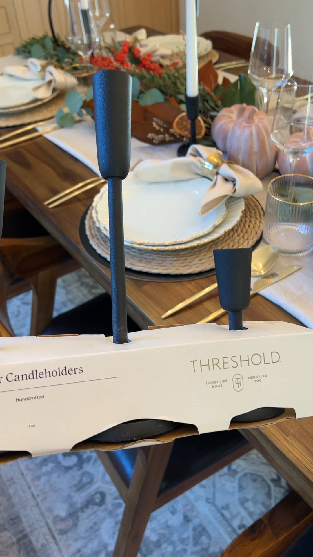 The perfect three piece candle holders from Target. They make your table scape priceless. 

#LTKStyleTip #LTKHoliday #LTKHome