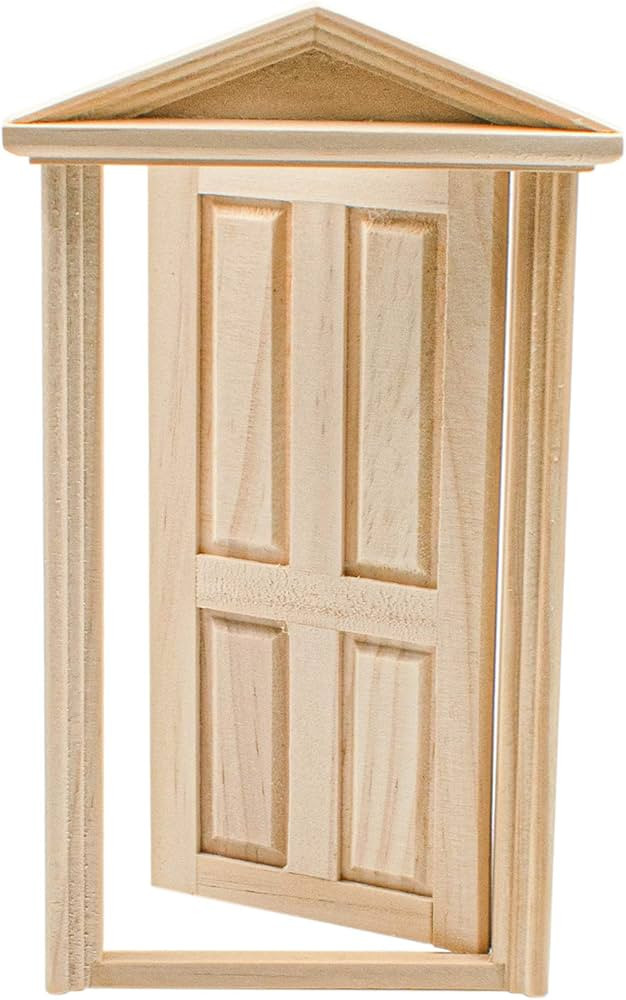 AUEAR, 1:12 Dollhouse Miniature Furniture Unpaint Wooden Doors for DIY Scene Doll Home Furniture ... | Amazon (US)