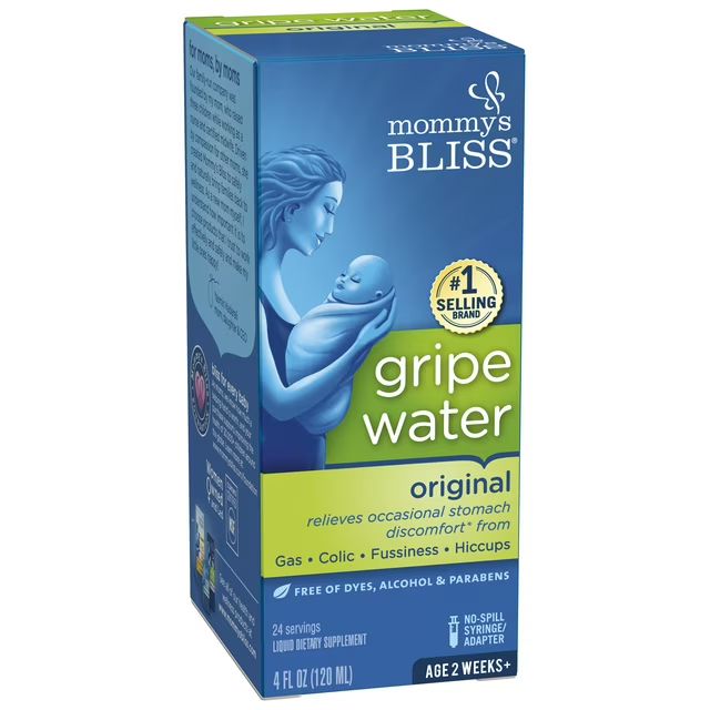 Mommy's Bliss Gripe Water Original, Relieves Stomach Discomfort, Over-the-Counter, 4 fl oz - Walm... | Walmart (US)