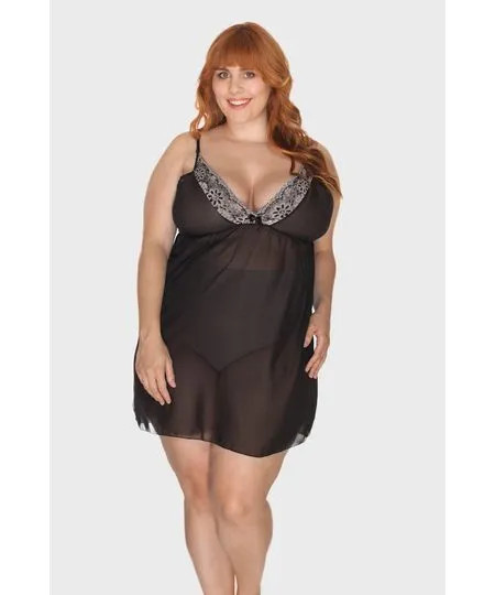 Camisola Chiffon Renda Plus Size | C&A BR