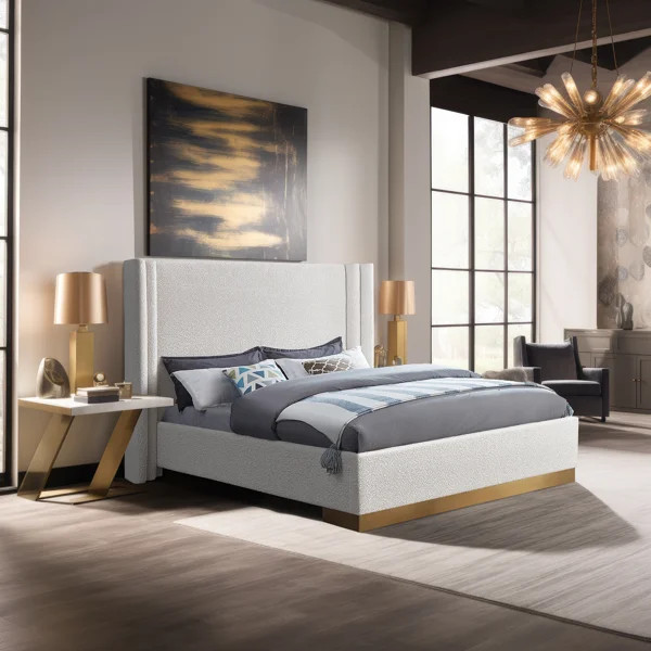 Kiyra Upholstered Wingback Bed | Wayfair North America