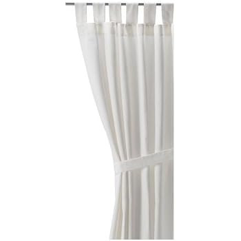 Ikea LENDA Pair of curtains with tie-backs, white (bleached) 2 Panels, 55" x 98" | Amazon (US)