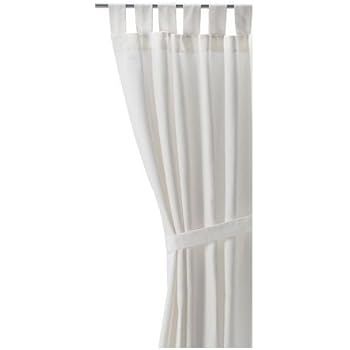 Ikea LENDA Pair of curtains with tie-backs, white (bleached) 2 Panels, 55" x 98" | Amazon (US)