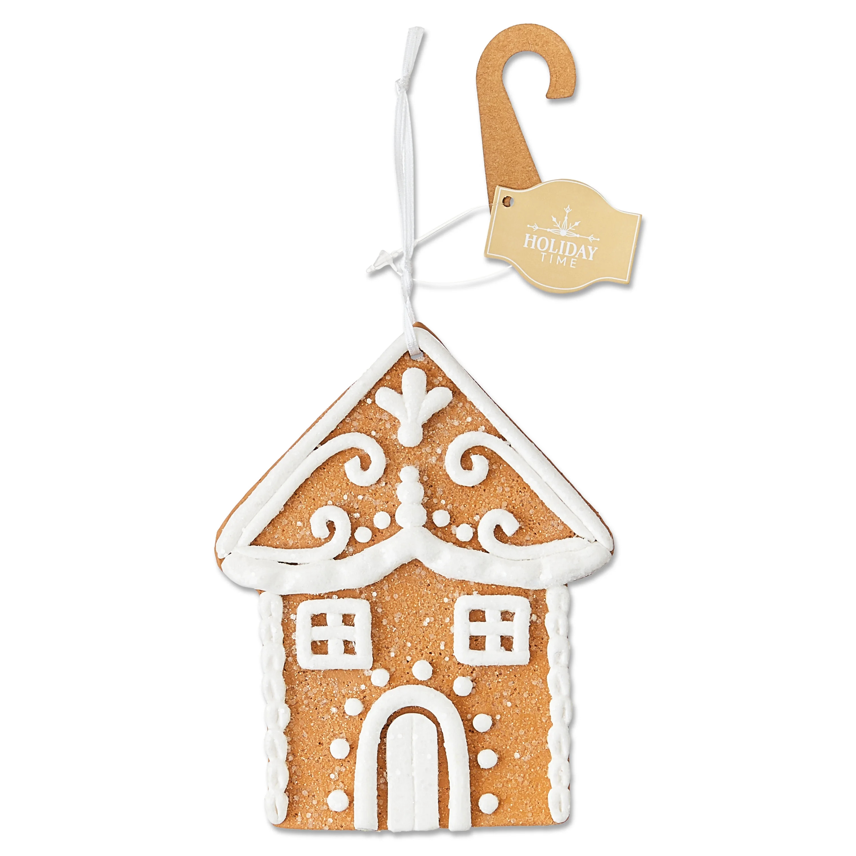 Multicolor Clay Dough Gingerbread House Christmas Ornament, 4.5", by Holiday Time | Walmart (US)
