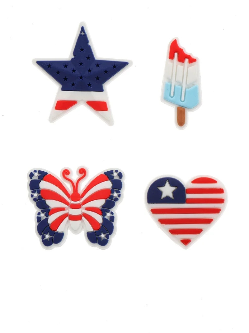 Way to Celebrate Americana Patriotic Pop-In Shoe Charm Set | Walmart (US)