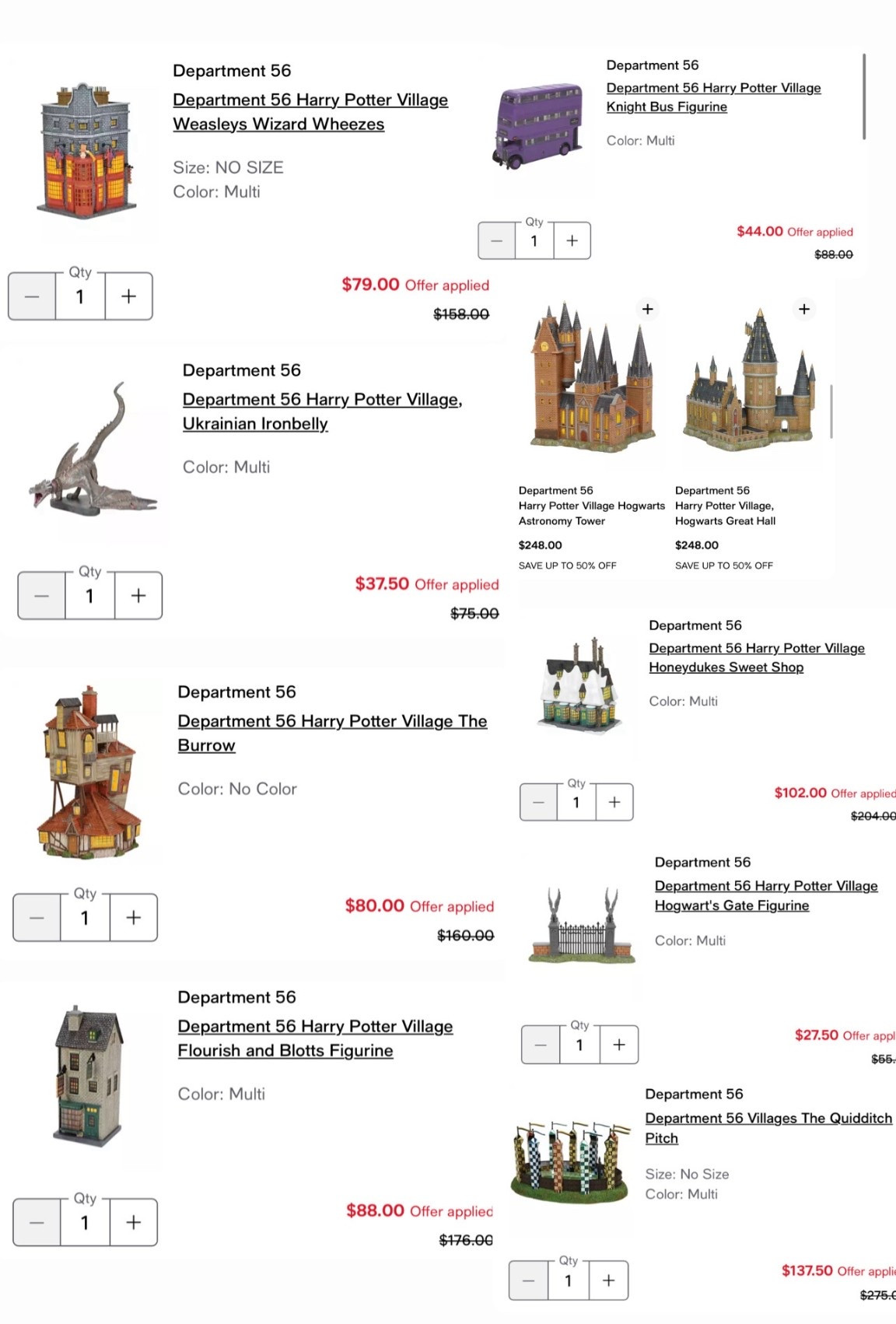 HUGE Harry Potter Christmas village sale!! 50% off when you buy 3 or more!#LTKFallSale

#LTKSaleAlert #LTKHome