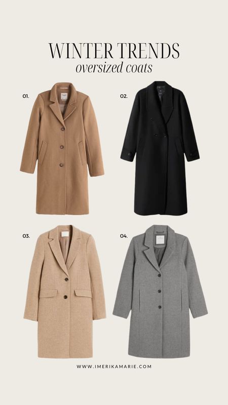 winter fashion trends: oversized coats.

winter coat. wool coat 

#LTKstyletip #LTKworkwear #LTKSeasonal