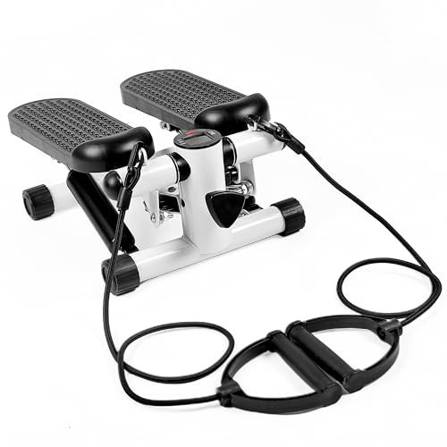 YSSOA Mini Stepper with Resistance Band, Stair Stepping Fitness Exercise Home Workout Equipment for Full Body Workout | Amazon (US)