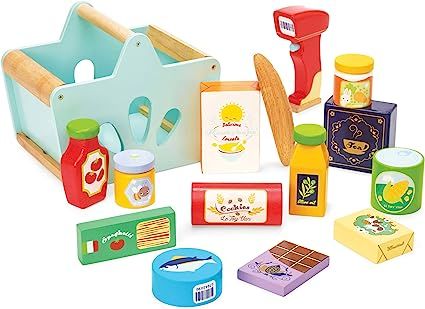 Le Toy Van - Wooden Groceries Toy Play Set & Wooden Scanner for Shopping Role Play | Supermarket ... | Amazon (US)