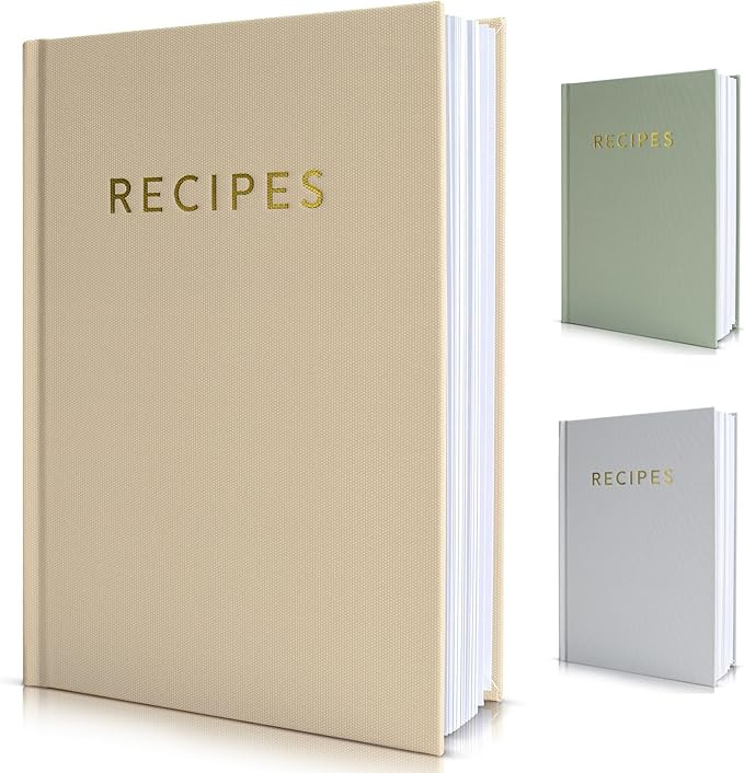 ZICOTO Aesthetic Blank Recipe Book with Waterproof Cover - The Perfect Recipe Notebook To Write I... | Amazon (US)