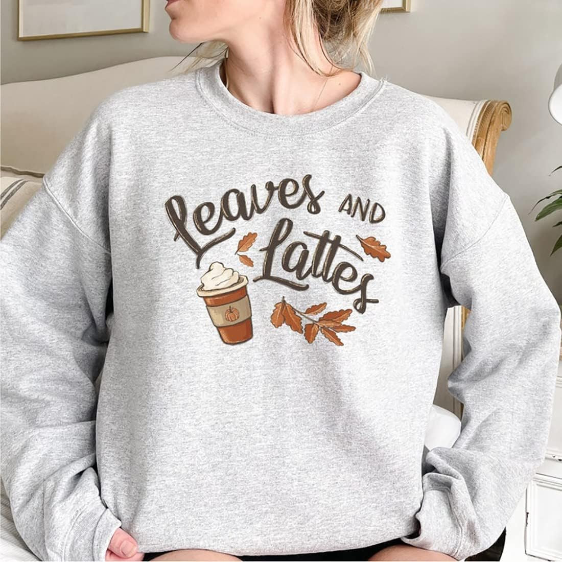 Pumpkin Spice Latte Fall Halloween Sweatshirt, Fall Coffee Sweatshirt For Women, Fall Clothes For... | Amazon (US)