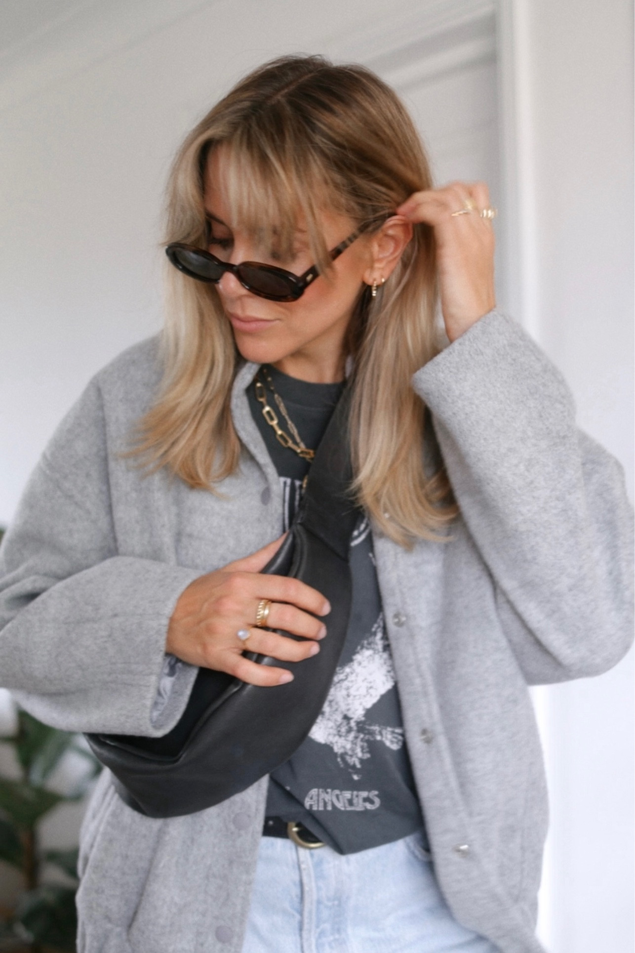 Grey bomber jacket 
Wool bomber jacket 
Straight leg jeans 
Autumn outfit 
Fall outfit 
Cross body bag 
Adidas samba 

#LTKstyletip #LTKSeasonal #LTKeurope