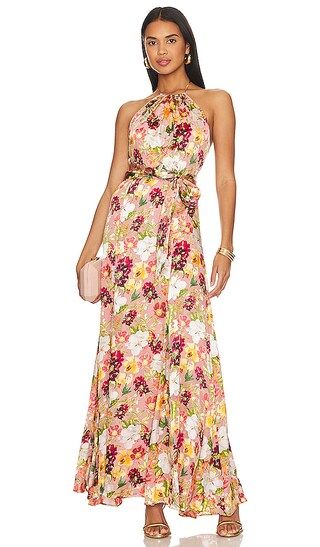 Dita Halter Dress in Juniper Floral Rose | Revolve Clothing (Global)