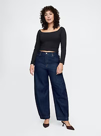 High Rise Barrel Jeans | Gap (US)