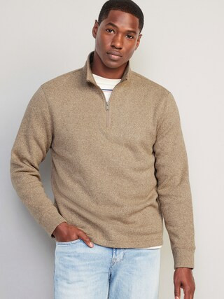 Sweater-Knit 1/4-Zip Pullover for Men | Old Navy (US)