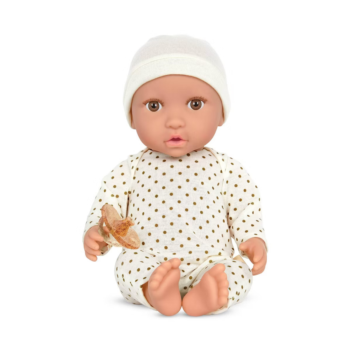 LullaBaby 13" Doll with Polka Dot Ivory Pajama and Pacifier | Target