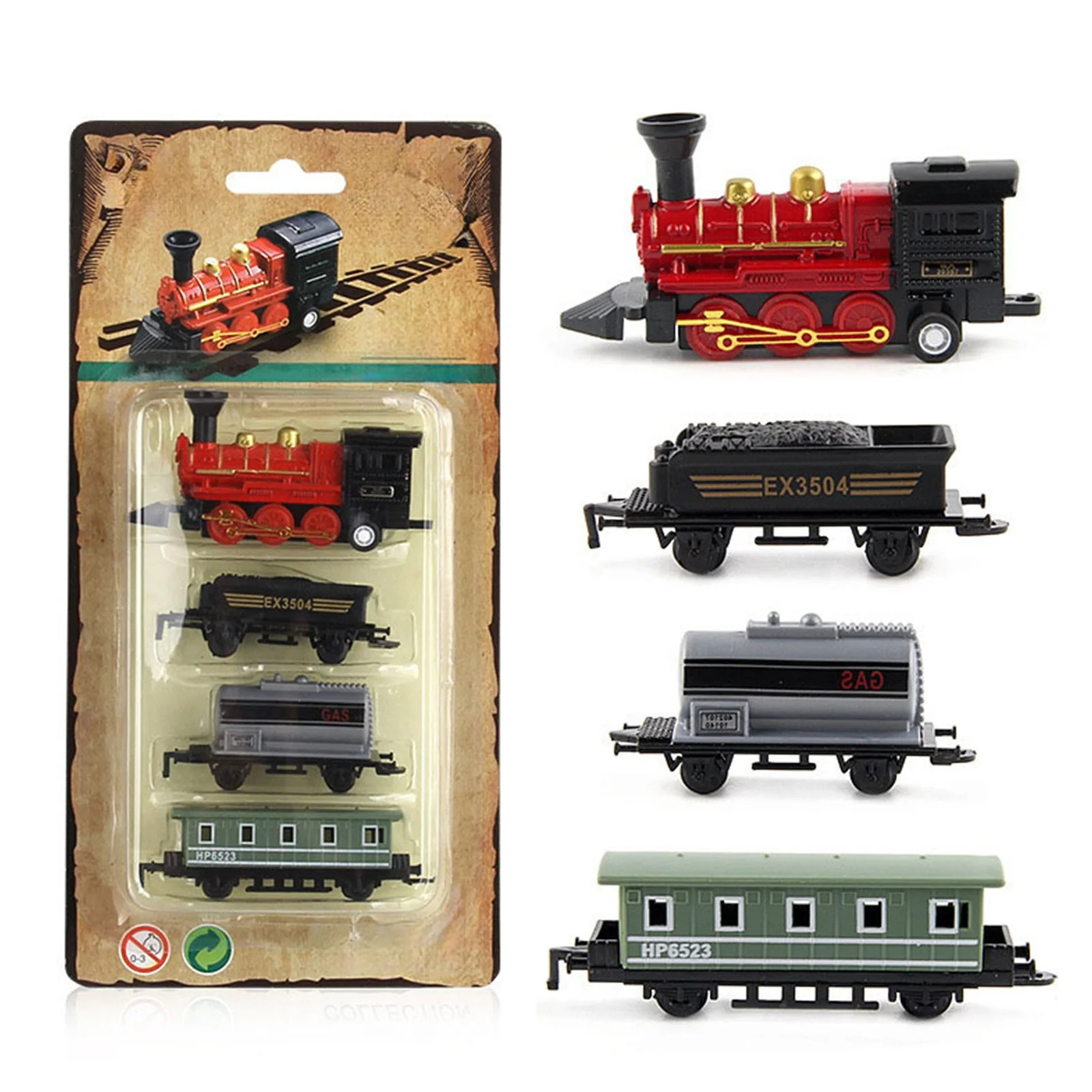 Kids Toys under $5! CQCYD Mini Locomotive Train Playset for Kids, Each Set with 1 Locomotive and ... | Walmart (US)