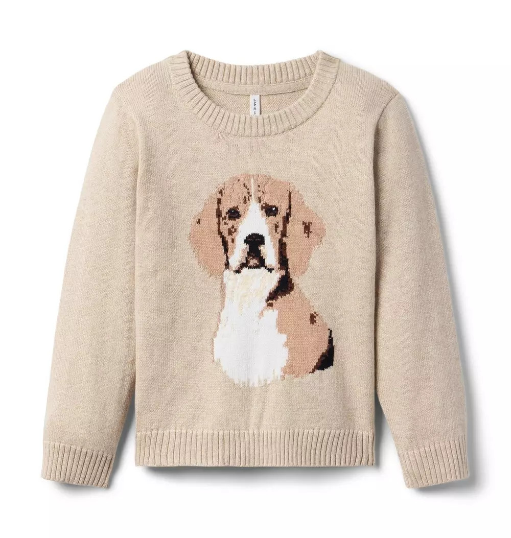 Janie and Jack | The Pawfect Sweater - Brown / 5 | Janie and Jack