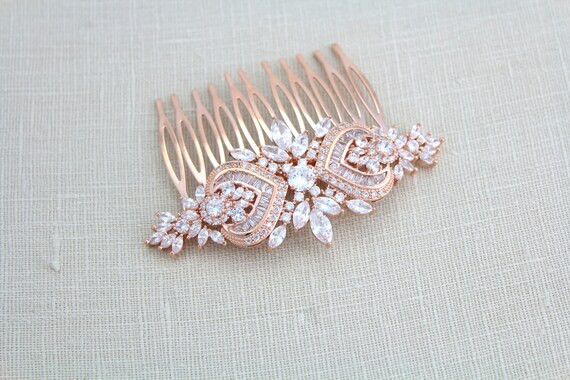 Bridal Hair Comb Crystal Hair Comb Rhinestone Headpiece Wedding Hair Accessories Crystal Veil Cli... | Etsy (US)