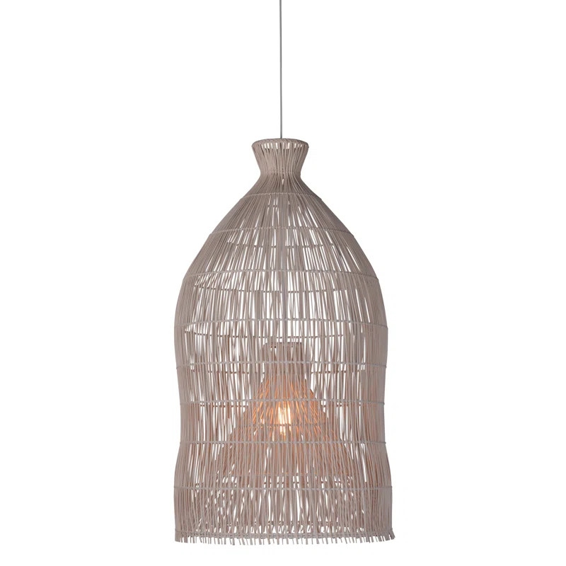 Afanasii 1 - Light Cream Bell Pendant | Wayfair North America