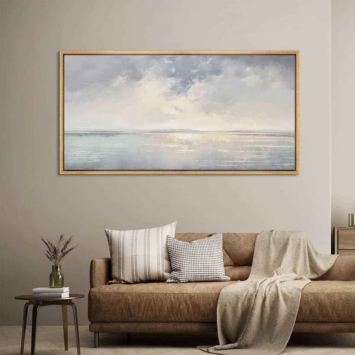 Coastal Beach " Tranquil Shores Serene Coastal Landscape Rustic Retro Art Decor Extra Large Pictu... | Wayfair North America