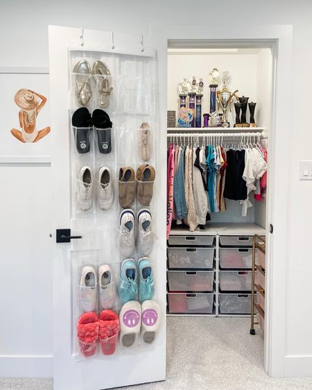 I love updating a space for families using simple products … and the type that don’t require you totally demo’ing or anything crazy! In this closet, I added free-standing drawer systems and an over the door shoe organizer to keep the floor clear. The drawer systems come in various heights and widths too!!

#LTKkids #LTKfamily #LTKhome