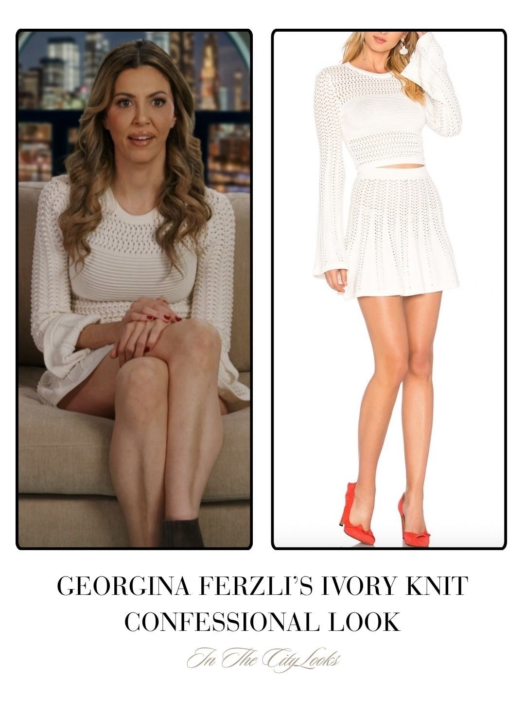Georgina Ferzli’s Ivory Knit Confessional Look