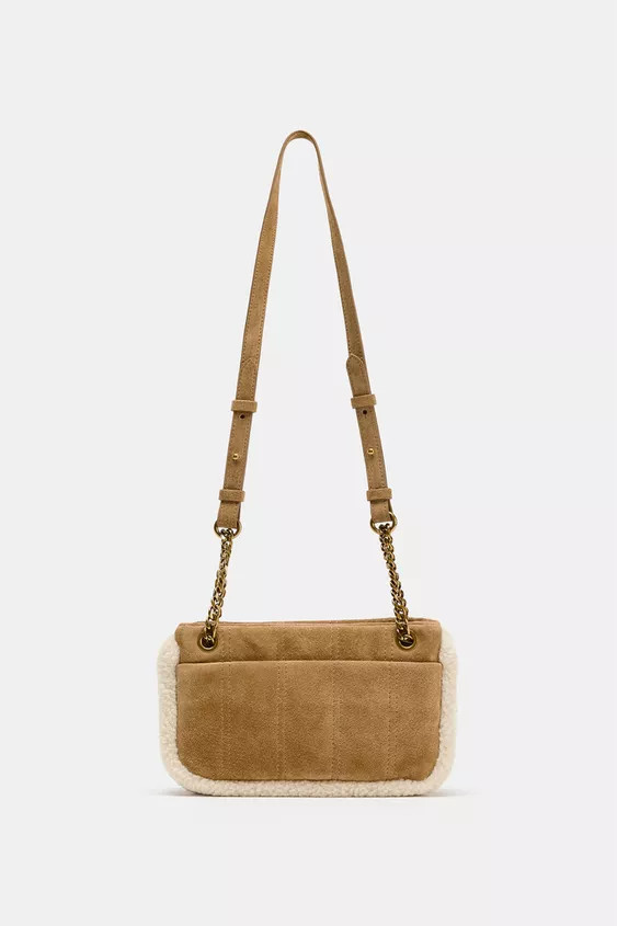 COMBINED LEATHER CROSSBODY BAG | Zara US