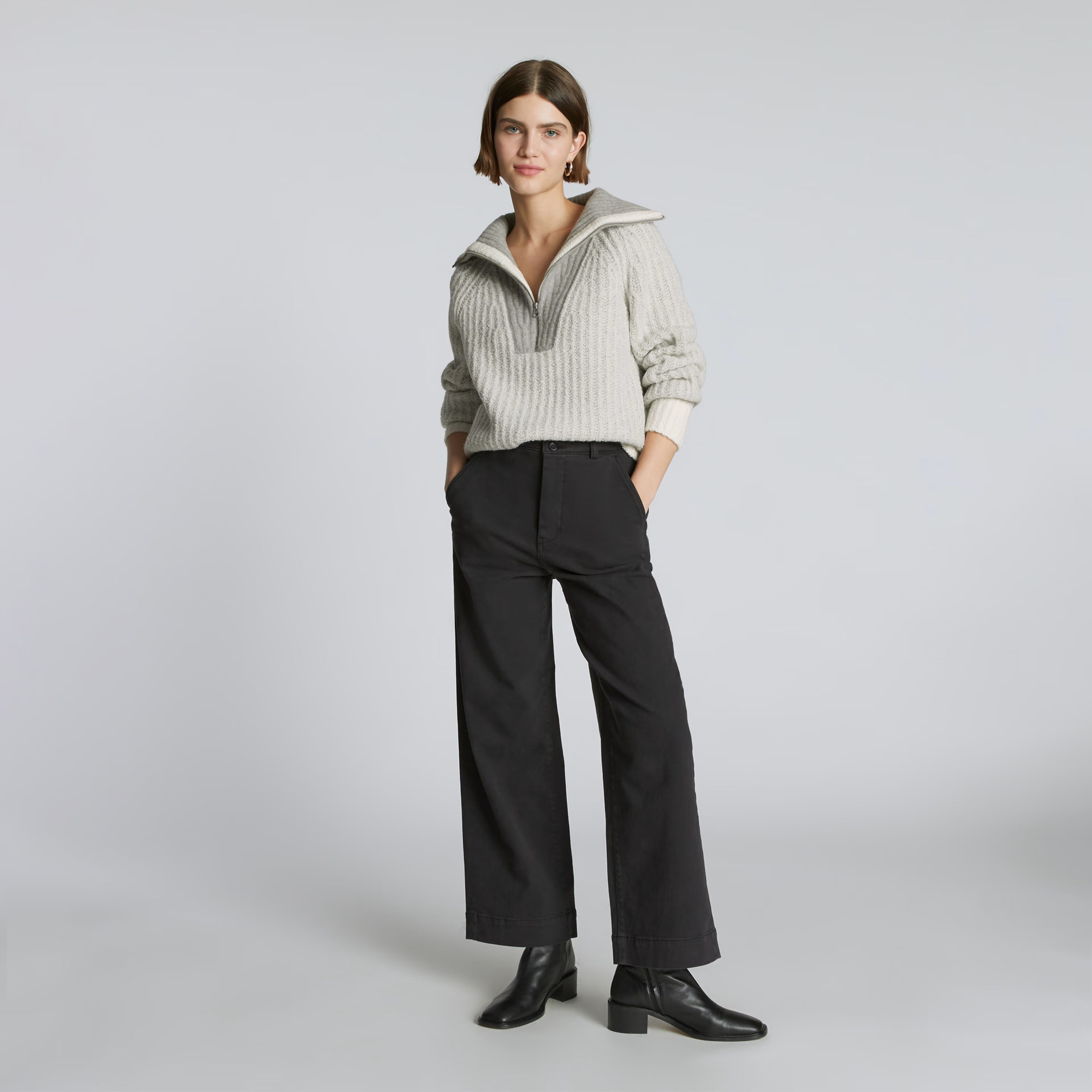 The Luxe Teddy Oversized Half Zip Sweater | Everlane