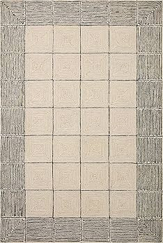 Chris Loves Julia x Loloi Francis Collection FRA-02 Cream / Black 7'-9" x 9'-9" Area Rug | Amazon (US)