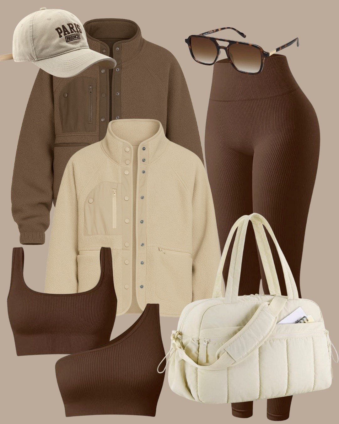 Paris Hat Unisex Baseball Cap Soft Sun Hat Adjustable Trucker Cap,
SOJOS Retro Aviator Sunglasses for Women Men,Trendy Rectangle Womens Mens Shades Sun Glasses SJ2202,
OQQ Women's 2 Piece Yoga Leggings Ribbed Seamless Workout High Waist Cross Over Athletic Exercise Leggings,
3Pcs High Waisted Leggings for Women-Womens Black Seamless Workout Leggings Running Tummy Control Yoga Pants,
Yanekop Womens Fleece Jacket Fuzzy Long Sleeve Short Winter Coats Button Down Sherpa Jacket Outerwear with Pockets,
ANRABESS Womens Fuzzy Fleece Jacket Fall Casual Long Sleeve Cropped Sherpa Button Down Shacket Coats Outwear With Pockets,
BAGSMART Gym Bag for Women, Duffle Bag for Travel with Wet Pocket, Lightweight Carry on Weekender Duffel, Water Resistant,
4 Piece Workout Sets For Women Ribbed Leggings Clothes Yoga Sets Active Wear Matching Work Out Sets Gym Pilates Outfits