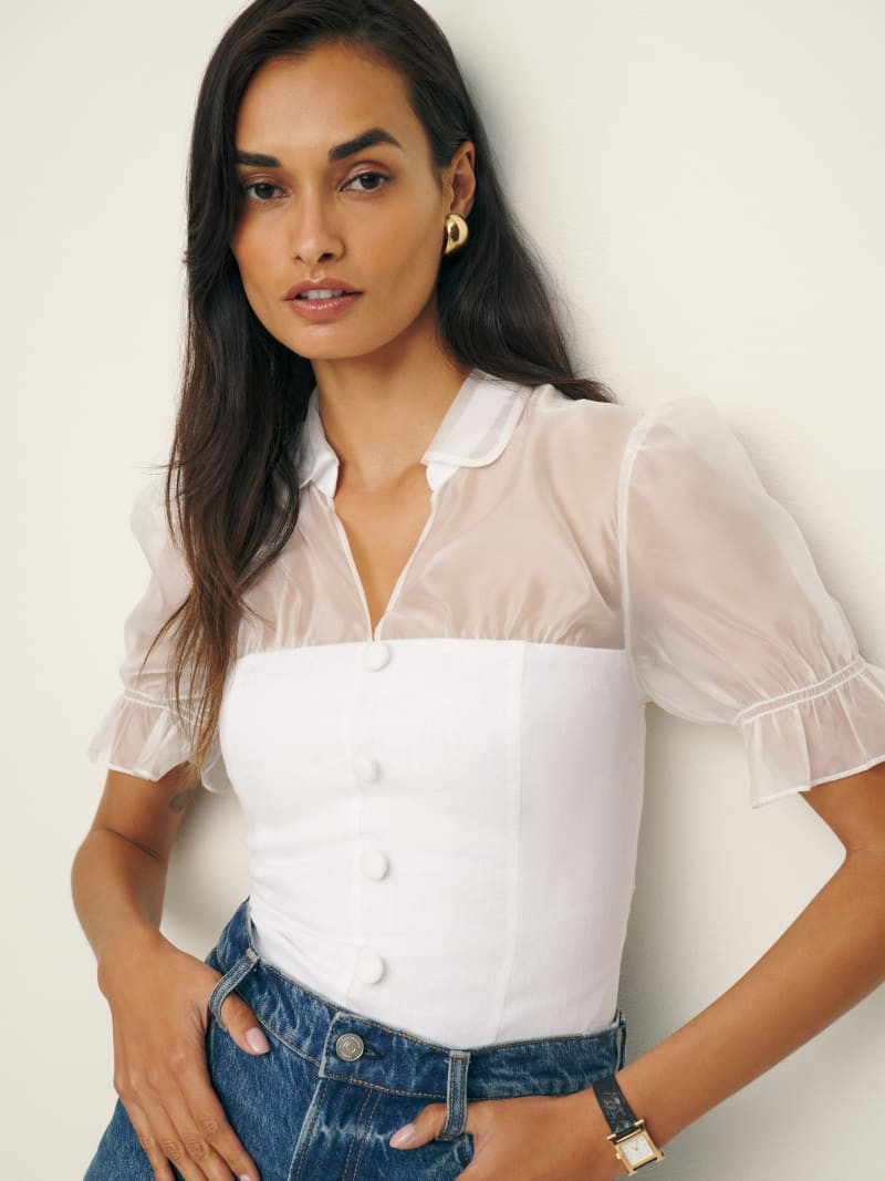 Avianna Linen Top | Reformation (Global)