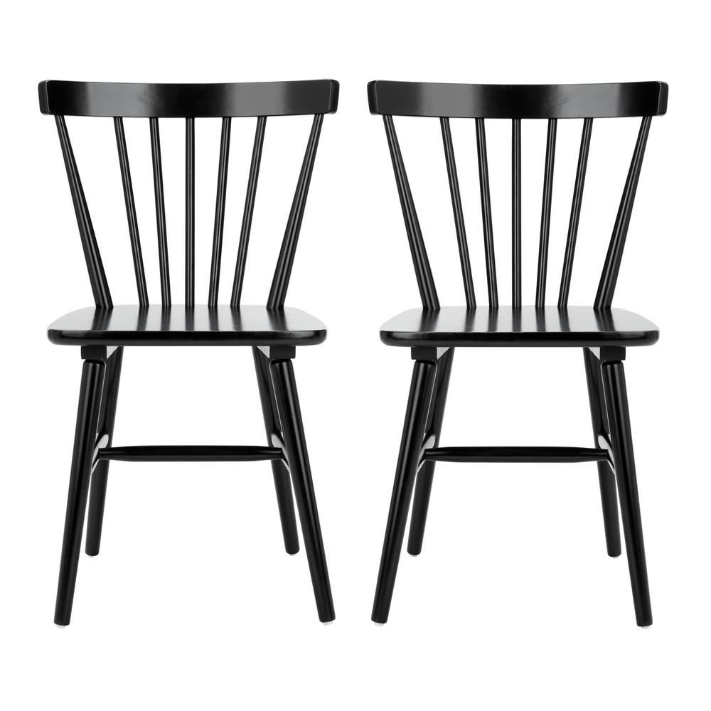 Safavieh Winona Black Spindle Back Dining Chair (Set of 2) | The Home Depot