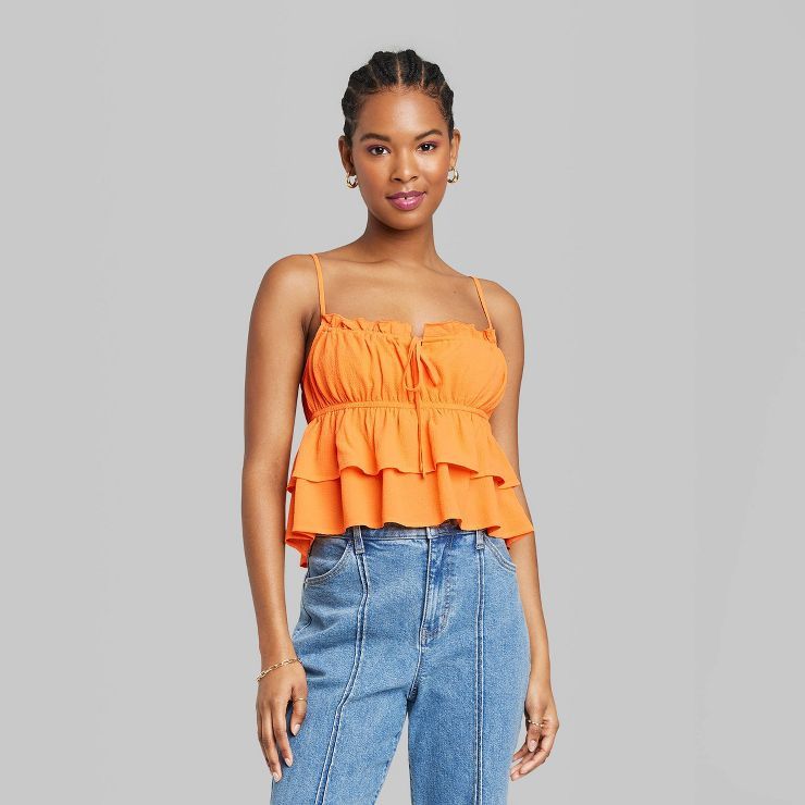 Women's Tiered Ruffle Tank Top - Wild Fable™ | Target