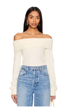 Bobi Off Shoulder Top in Ivory from Revolve.com | Revolve Clothing (Global)