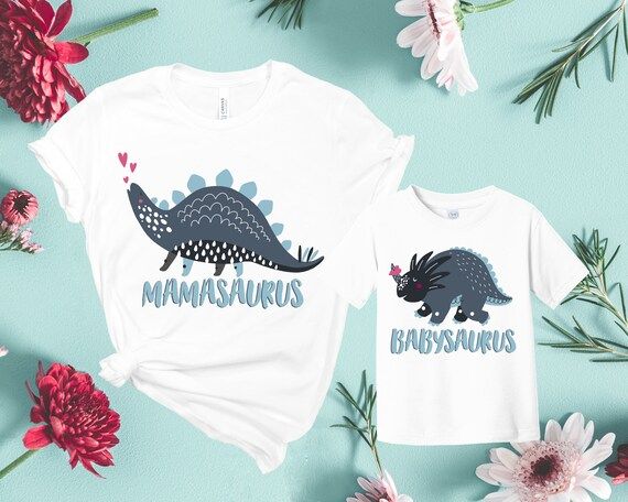 Mamasaurus / Babysaurus / Papasaurus Mommy and Me Outfits, Mother Son Matching Shirts, Dinosaur M... | Etsy (US)