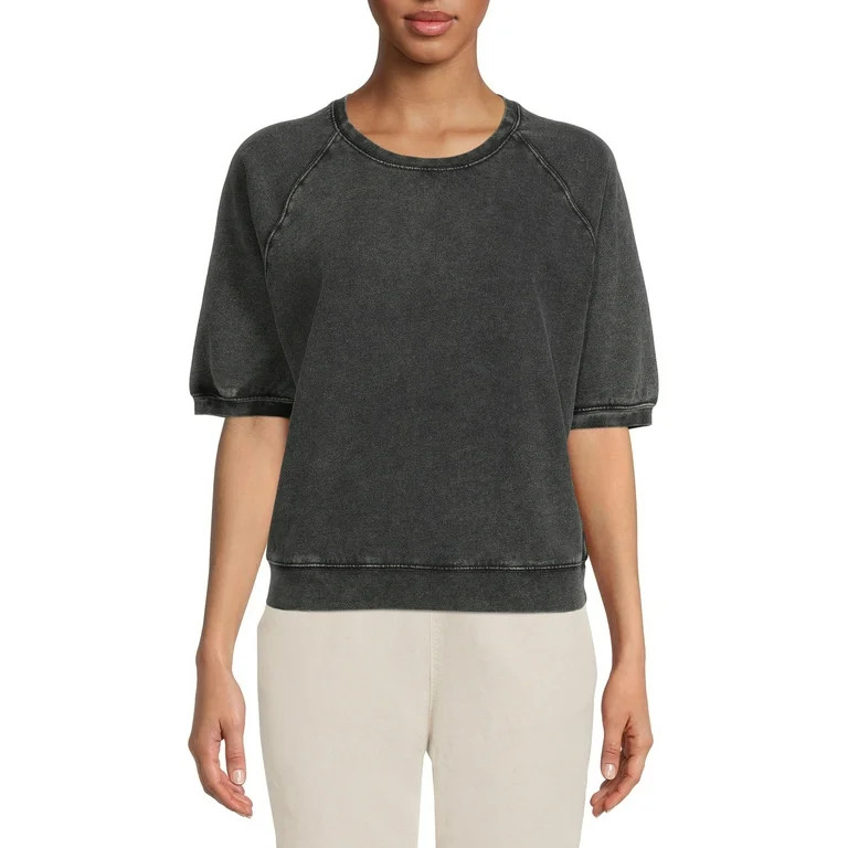 Time And Tru Women's Puff Sleeve Sweatshirt - Walmart.com | Walmart (US)