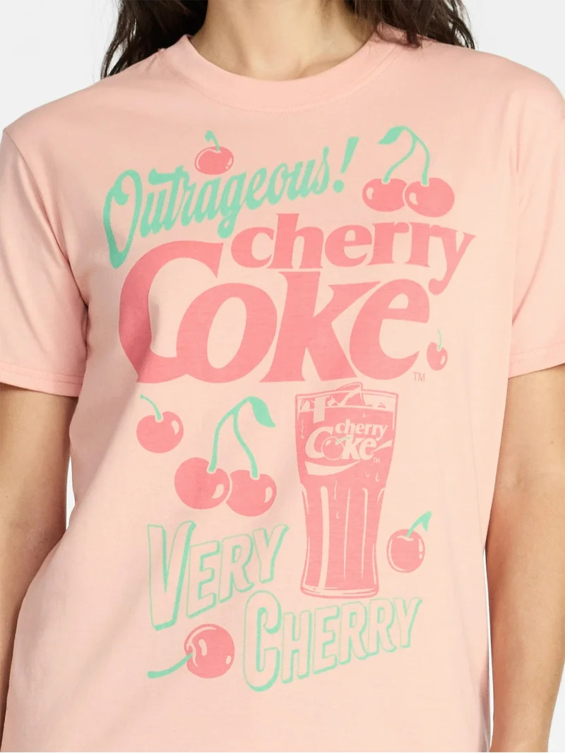 Cherry Coke Women's Graphic Tee with Short Sleeves, Sizes XXS-XXL | Walmart (US)