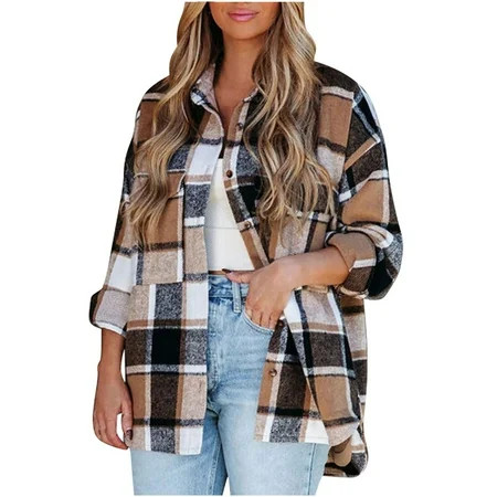 USSUMA Womens Sweaters - Women s Coat Dressy Long Sleeve Sweaters Open Front Loose Coat Loose Coat O | Walmart (US)